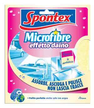 Spontex: nuovo pack per il panno Microfibre effetto daino