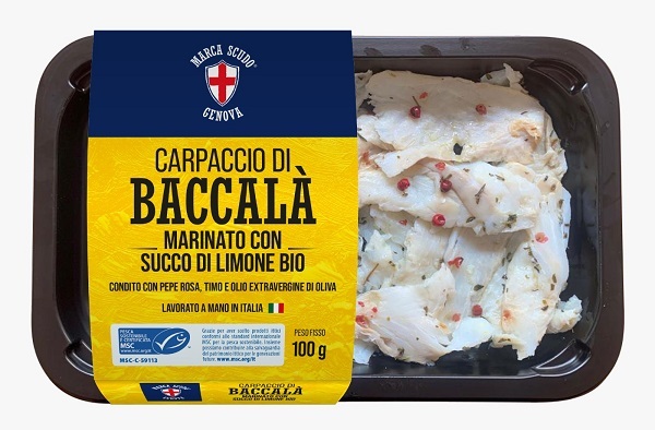 Unifrigo Gadus presenta il Carpaccio di baccalà marinato