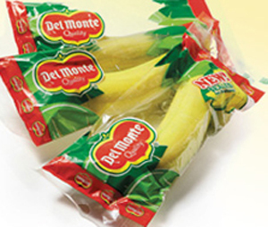 Rivoluzione Delmonte: banane confezionate singolarmente in sacchetti