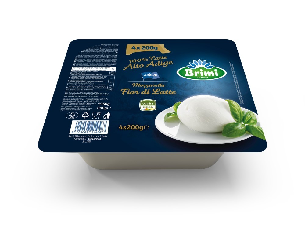 ​Brimi presenta la nuova mozzarella Fior di latte nel formato in vaschetta 