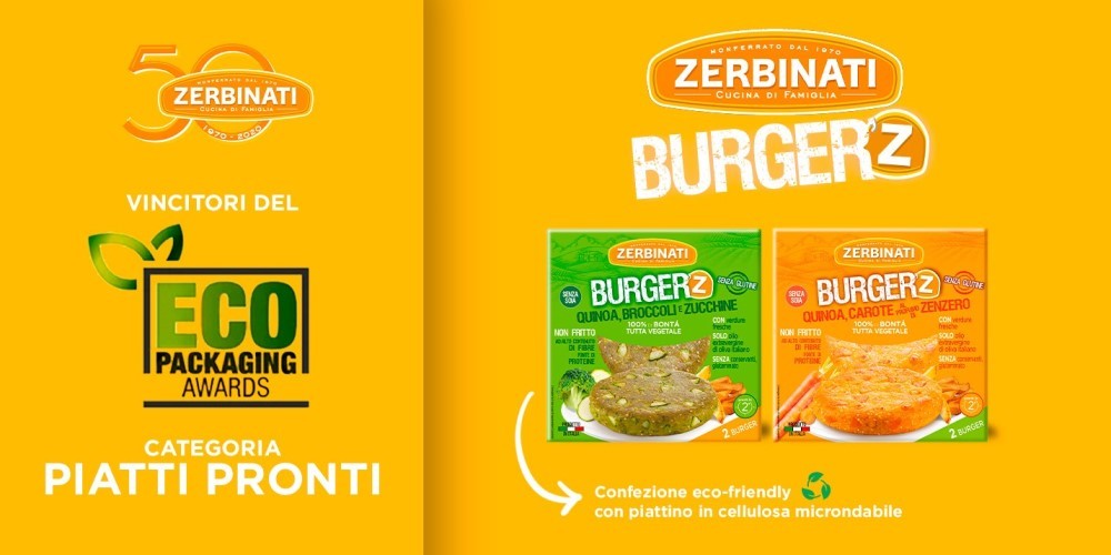 ​I burger’z Zerbinati vincono il premio Ecopackaging award 2020 