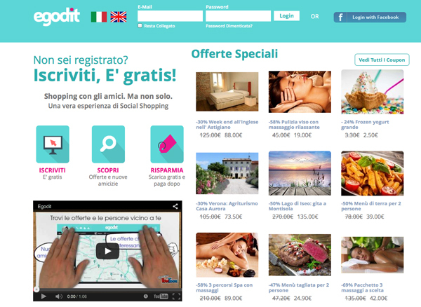 Nasce Egodit, portale di Social Couponing che cambia il modo di fare shopping