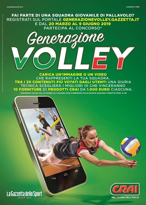 Crai propone “Generazione Volley”