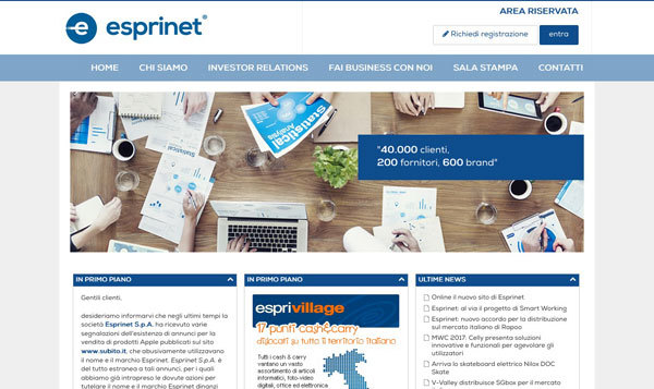 Esprinet, online il nuovo sito 