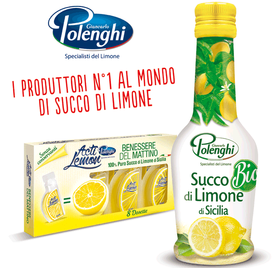 Polenghi: succo di limone biologico di Sicilia e Acti Lemon
