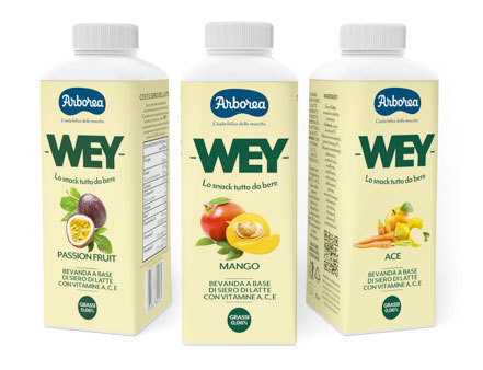 Arborea lancia Wey: il primo snack da bere a base di siero di latte e frutta 
