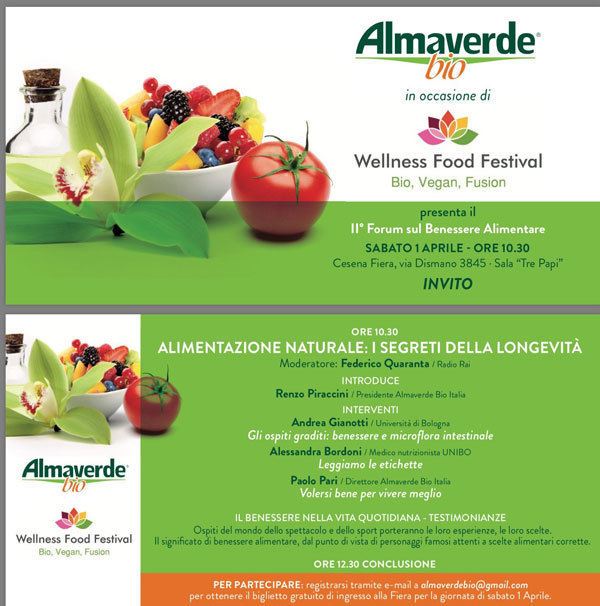 Almaverde Bio: tutto pronto per il Forum sul Benessere Alimentare