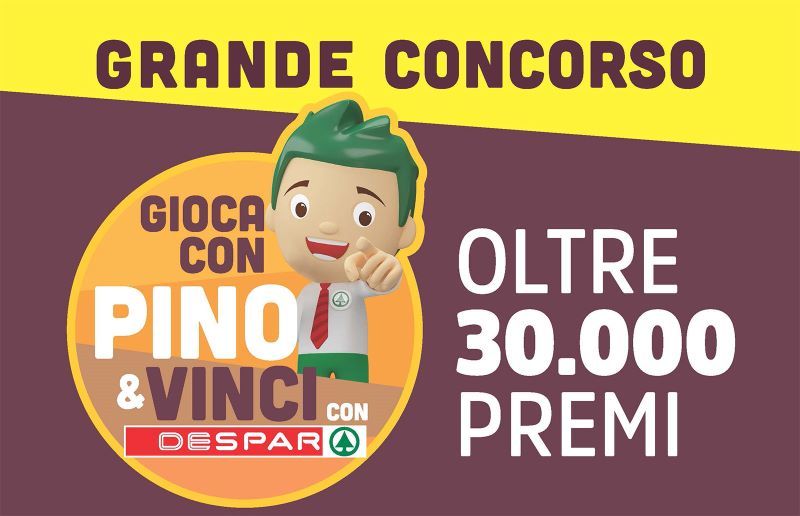 ​Despar Centro Sud lancia il nuovo concorso “Gioca con Pino & Vinci con Despar”