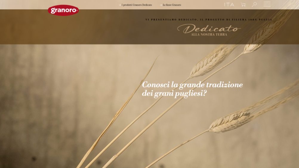 ​Granoro: un nuovo sito web con il sapore della novità   