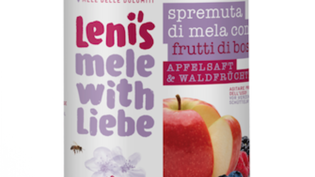  A Tuttofood Leni’s presenta il nuovo succo di mela (100% Trentito-Alto Adige) e frutti di bosco