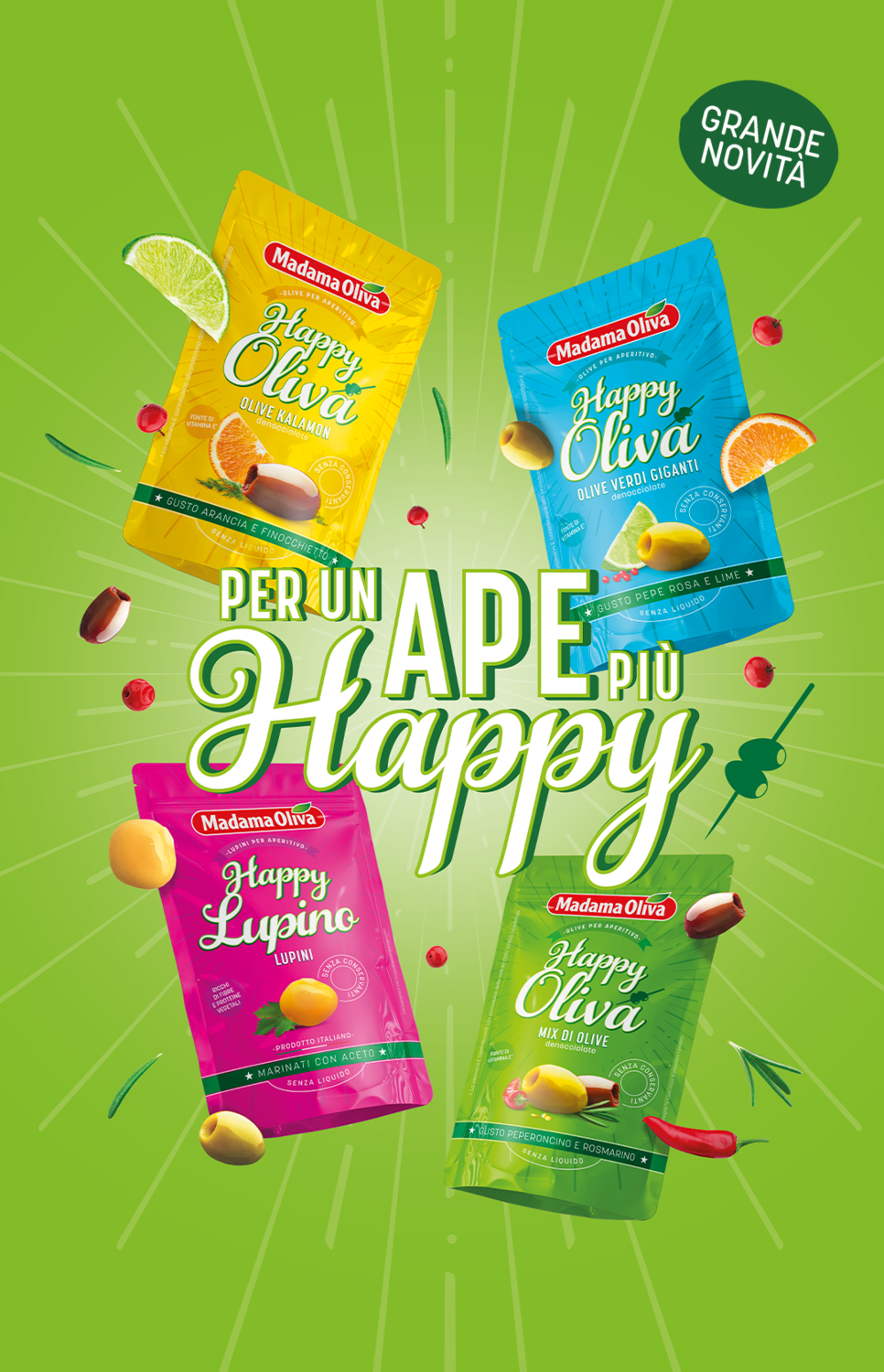 Madama Oliva lancia la nuova linea dedicata all’aperitivo che diventa sempre più “Happy”