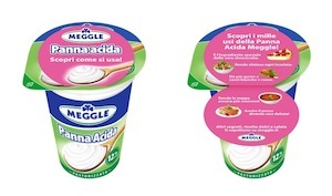 Meggle, nuovo packaging per la Panna Acida