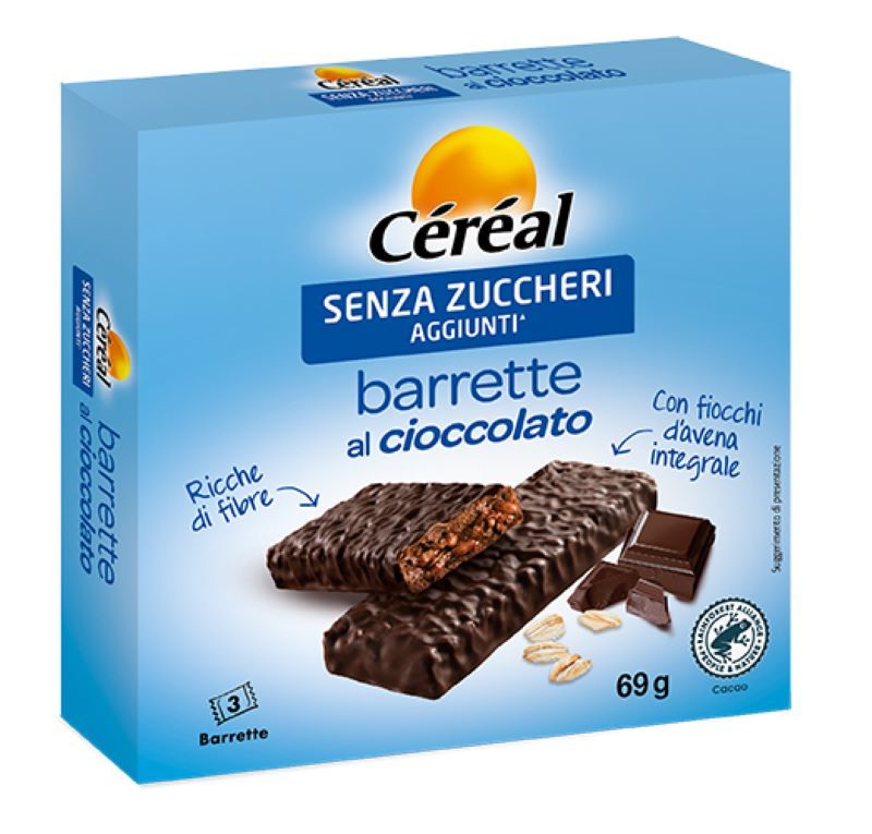 ​Céréal: si’ alle Barrette al cioccolato fondente senza zuccheri aggiunti 