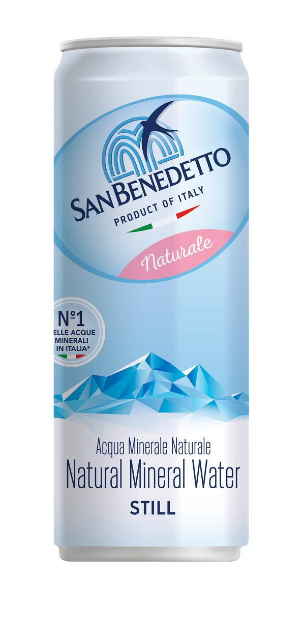 San Benedetto lancia l’acqua minerale in lattina sleek