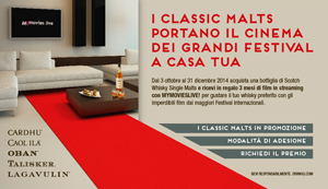 Al via la campagna promozionale di Diageo Classic Malts