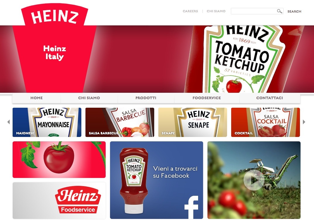 Heinz italia presenta il nuovo sito web