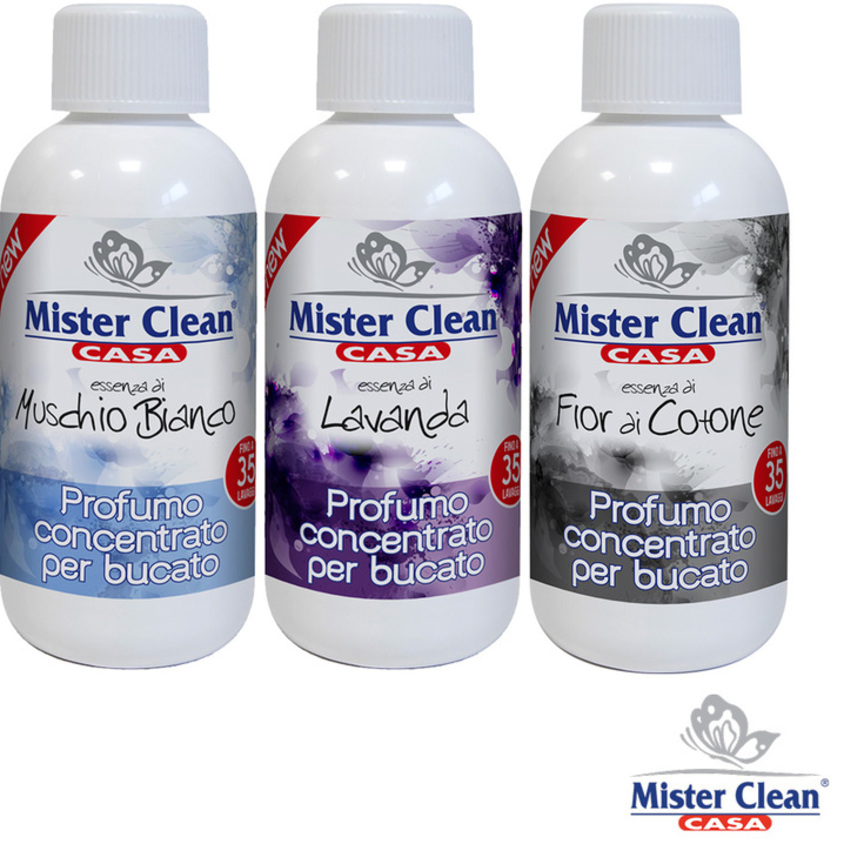 GS Converting presenta la nuova fragranza di Mister Clean Profumo  Concentrato per Bucato