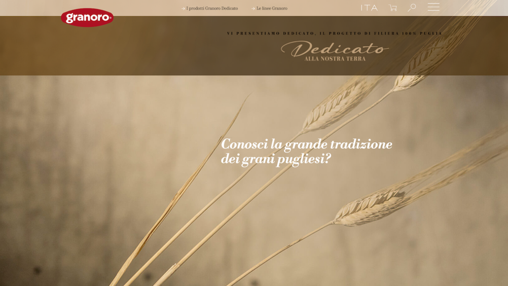 Un nuovo sito web per Granoro