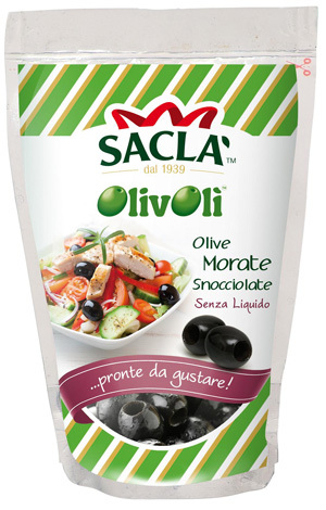 Saclà: pack innovativo per le Olive Morate Snocciolate