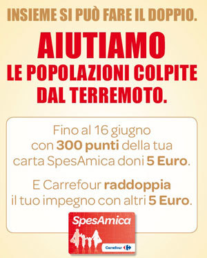 Carrefour Italia lancia l’iniziativa “Insieme si può fare il doppio”