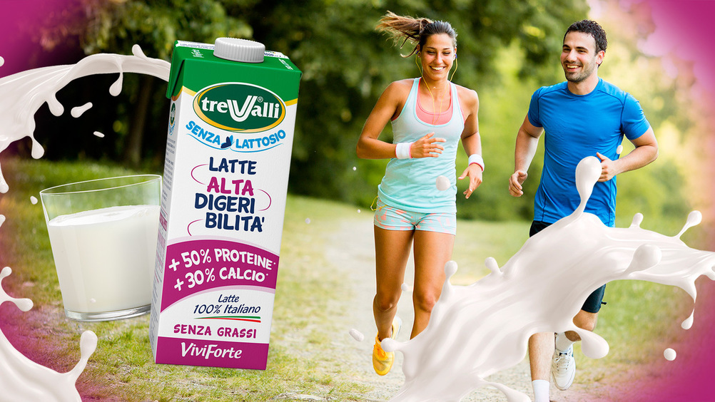 Trevalli presenta il nuovo latte Viviforte, più calcio e proteine, senza grassi e lattosio! 