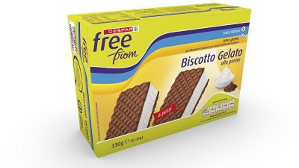 Biscotto gelato senza glutine e senza lattosio Despar Free From