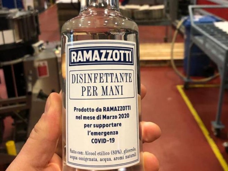 ​Ramazzotti riconverte parzialmente attività per produrre disinfettante per le mani