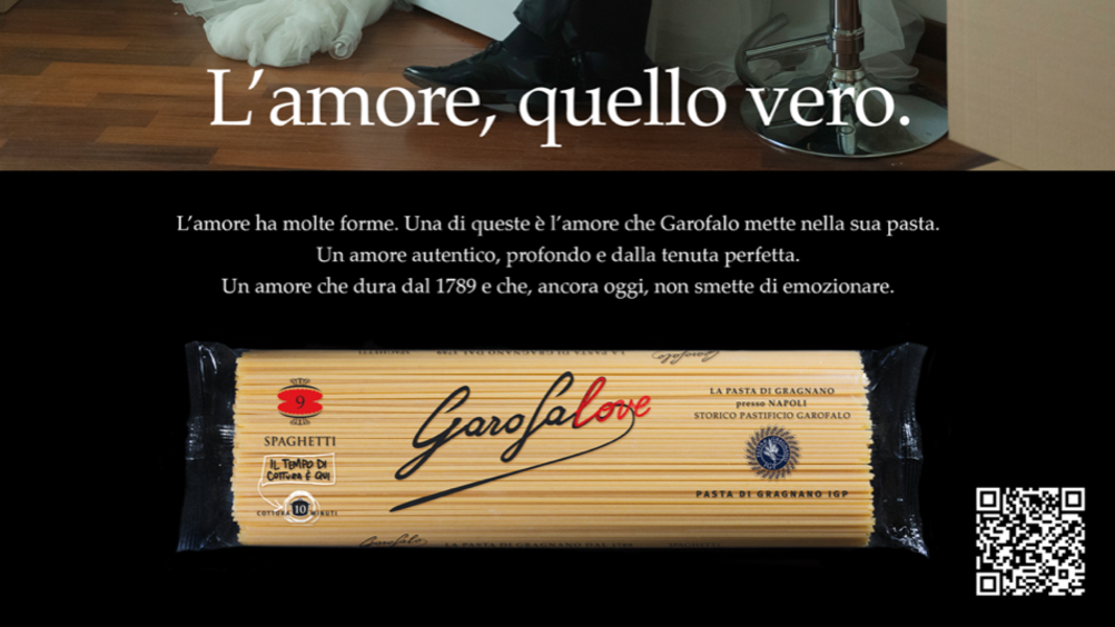 “L’amore, quello vero.”. Questo il claim della nuova campagna pubblicitaria del  Pastificio Garofalo: Garofalove