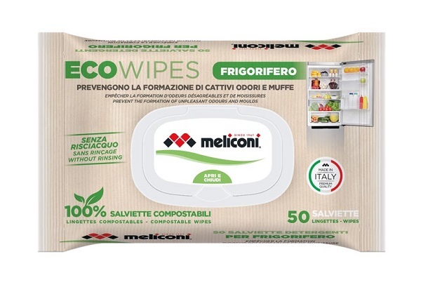 Meliconi presenta le salviette Eco Wipes per frigorifero 