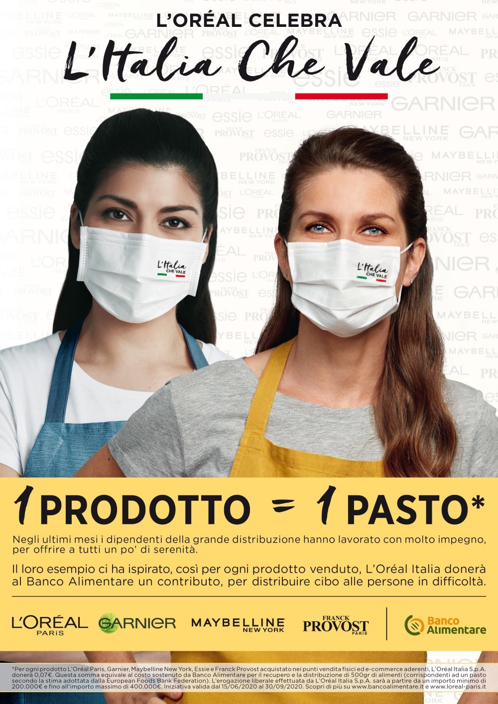L’Oréal presenta il progetto “L’Italia che vale” in collaborazione con Banco Alimentare