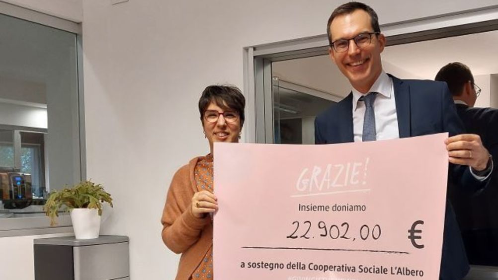  Dm Italia dona 22.902 euro alla cooperativa sociale "L'Albero"