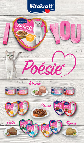 Vitakraft Poésie, l’alimento per gatti  che punta dritto al cuore! 