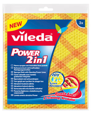 Vileda presenta il nuovo panno spugna Power 2in1
