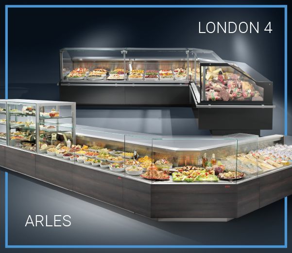 Arneg presenta le nuove vetrine frigo London 4 e Arles 
