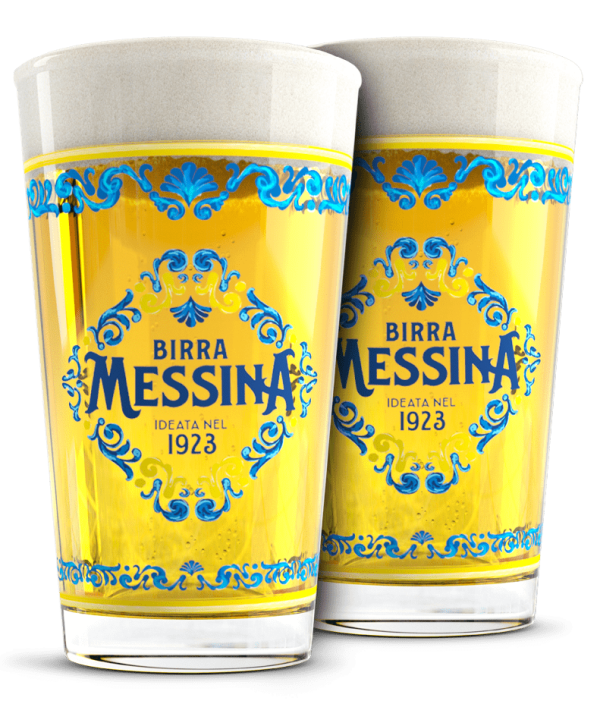 Birra Messina regala i bicchieri decorati