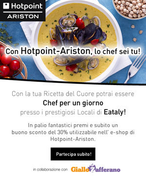 In arrivo il nuovo concorso di Hotpoint-Ariston con Giallo Zafferano e APCI
