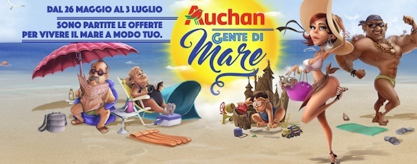 Auchan promuove le sue offerte estive con “Gente di mare”