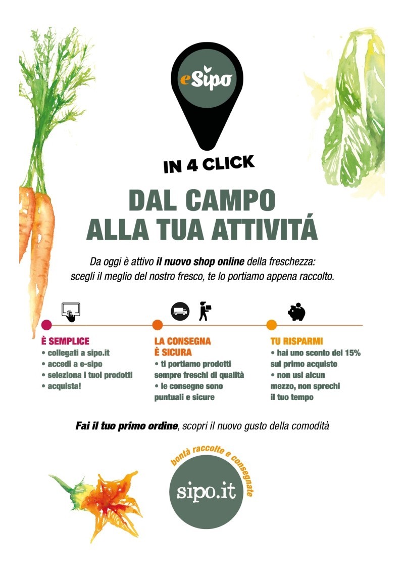 ​Debutta eSipo, lo store on-line delle migliori verdure italiane