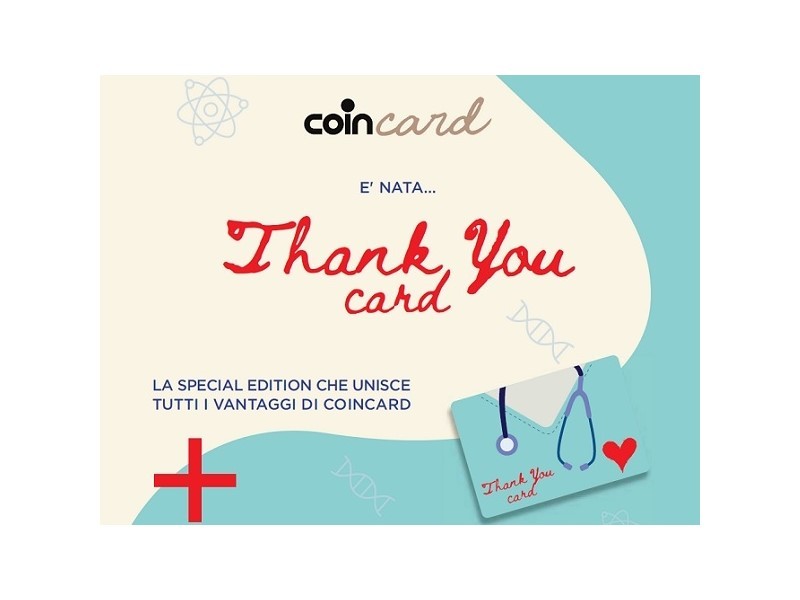 ​Coin lancia un’edizione speciale della Coincard, la Thank you card