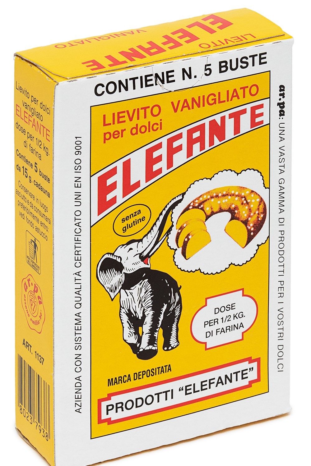 Ar.pa presenta il Lievito vanigliato elefante gluten free