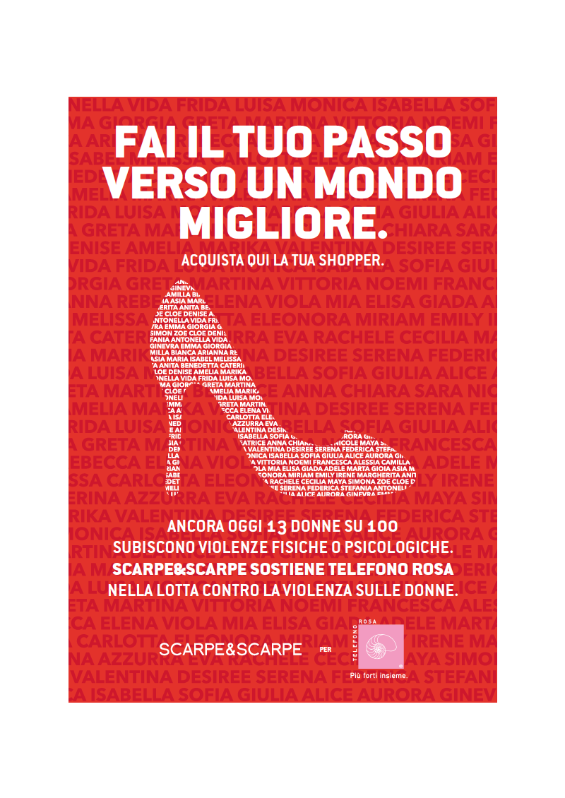 ​Scarpe&Scarpe e Telefono rosa insieme contro la violenza sulle donne 