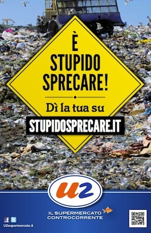 U2 Supermercato lancia la nuova campagna contro lo spreco