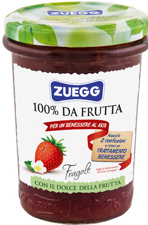 Le confetture Zuegg “100% da frutta” regalano il benessere 
