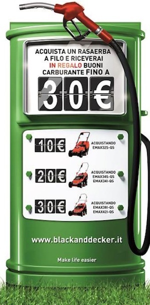 Black & Decker lancia l’operazione “Taglia il costo della benzina”