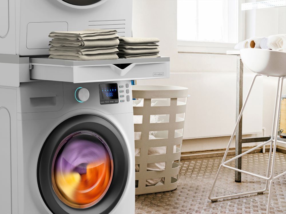 Torre Duo di Meliconi, il kit di sovrapposizione universale lavatrice  asciugatrice