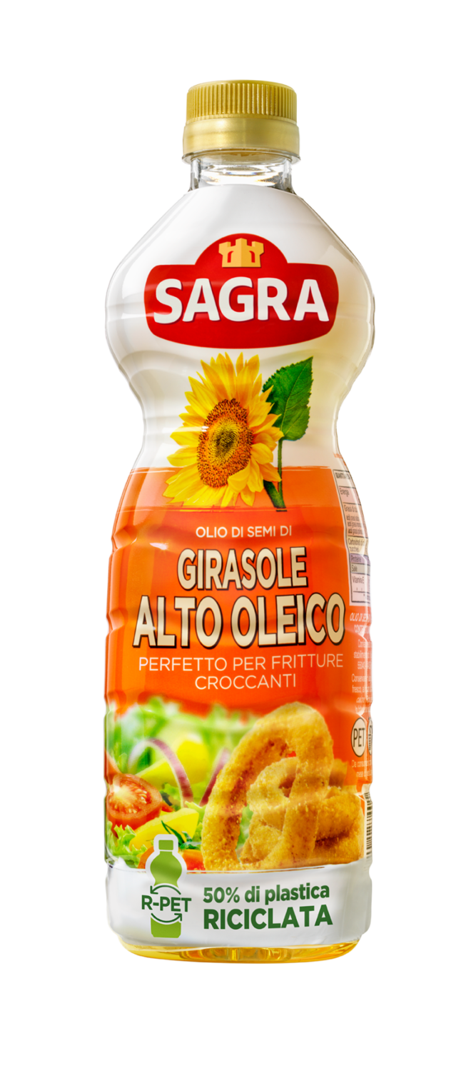 ​Olio Sagra lancia la sua prima bottiglia in r-PET con il 50% di plastica riciclata 