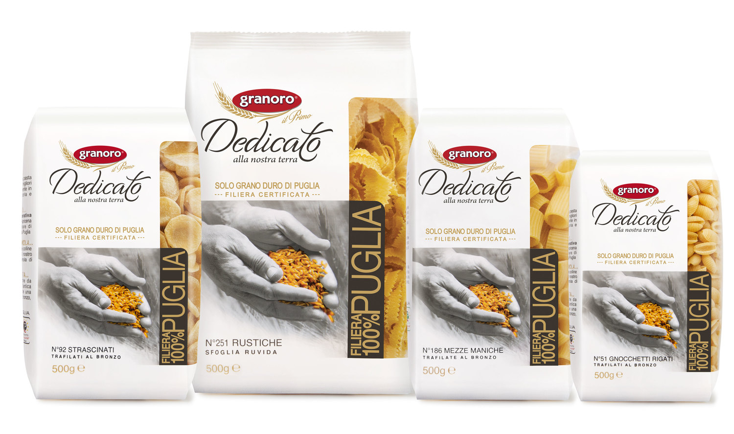 Dedicato: la linea di pasta Granoro prodotta 100% da grano di Puglia