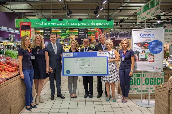 Carrefour Italia dona 85.000 euro a NutriAid International